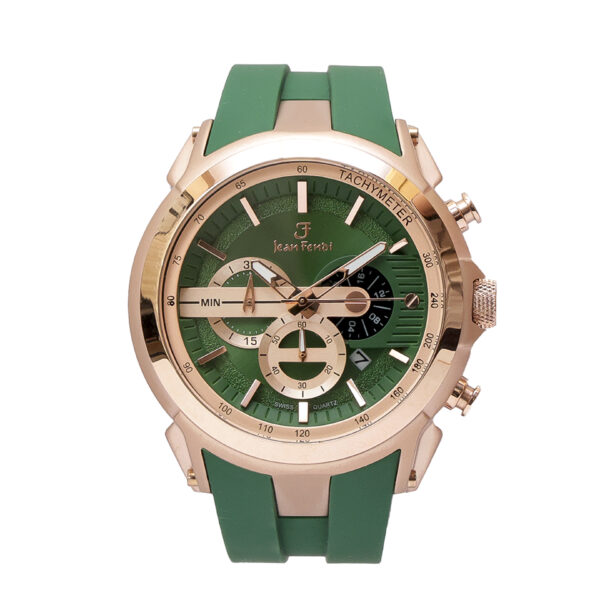 Jean Fendi Chronograph Green & Gold Watch