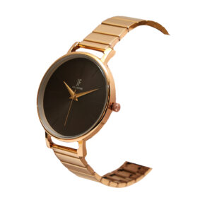 Jean Fendi Black Dial Rose Gold Mesh Watch - Image 3