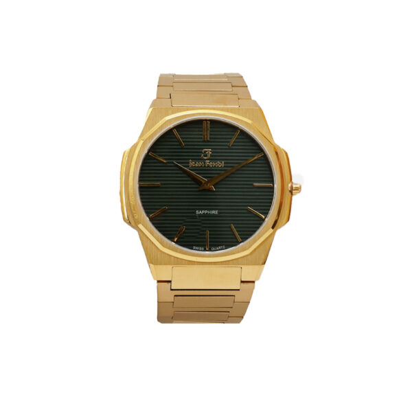 Jean Fendi Gold & Green Sapphire Dial Watch