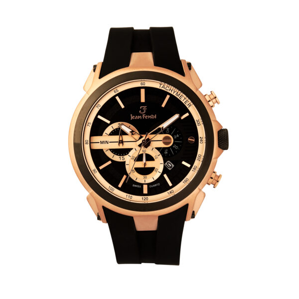 Jean Fendi Blue & Rose Gold Tachymeter Watch