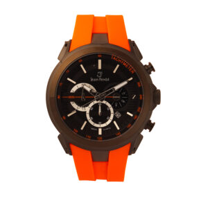 Jean Fendi Black & Orange Tachymeter Watch