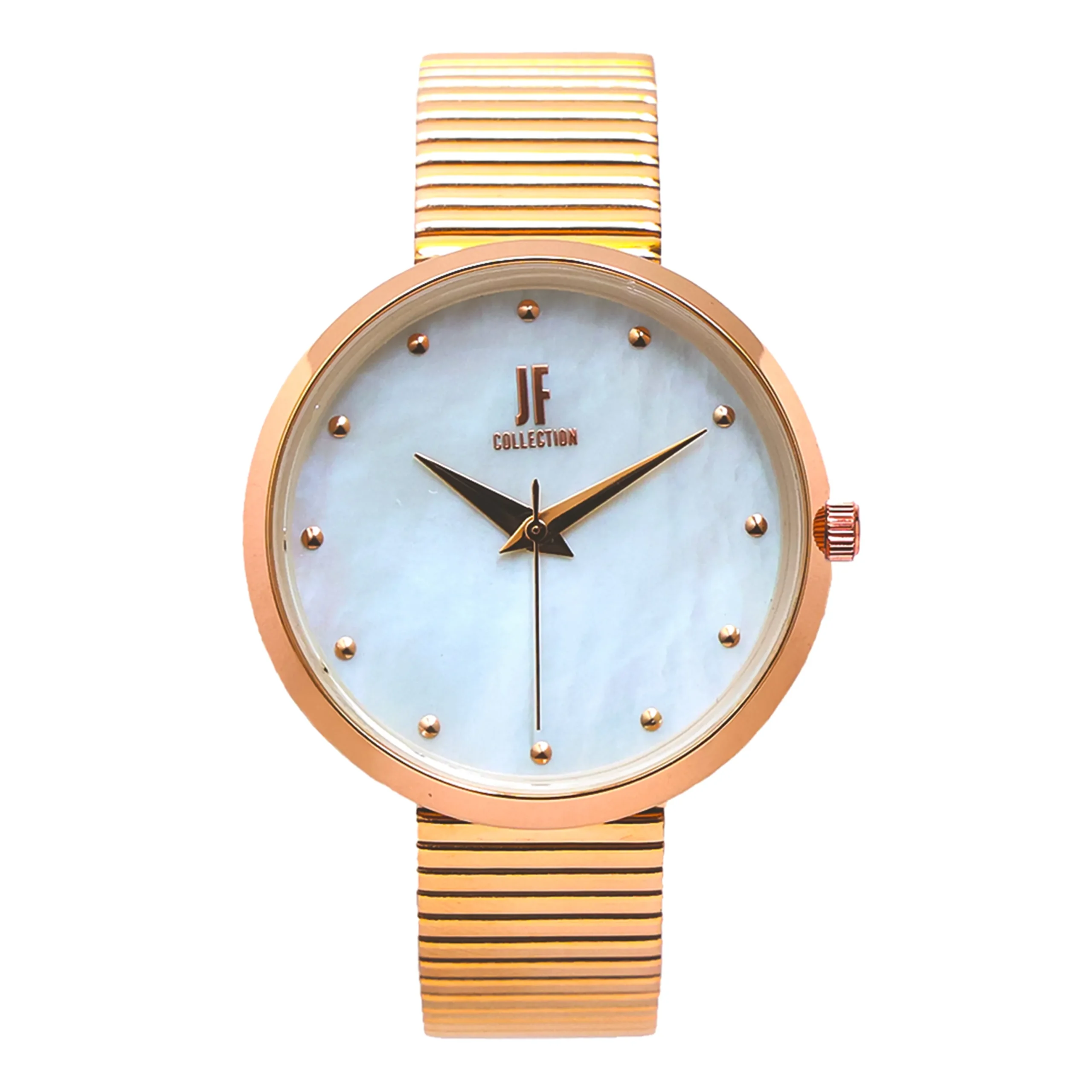 Gold Mesh Watch with Mother of Pearl Dial
