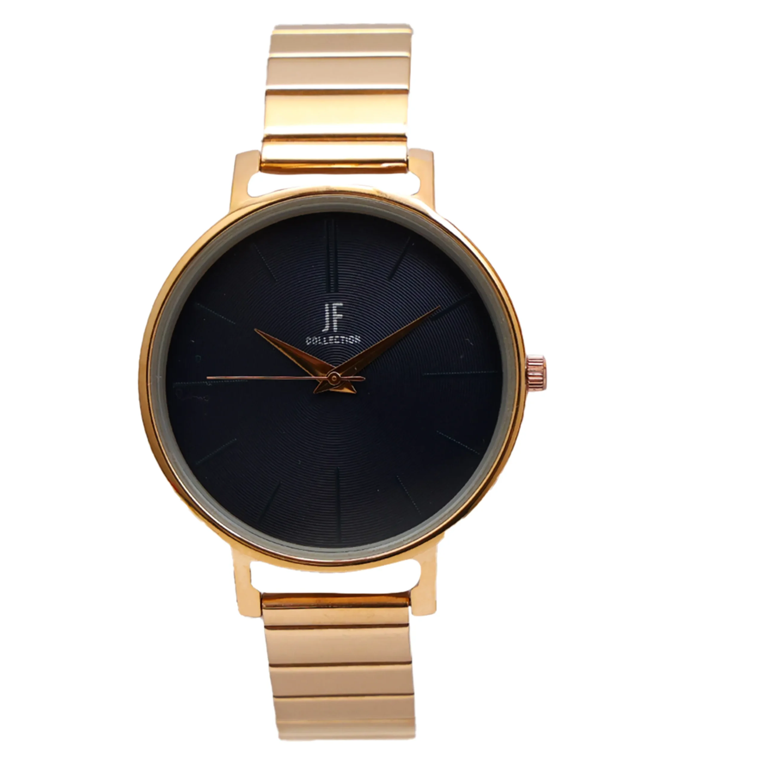 Minimalist Black Dial Gold Watch