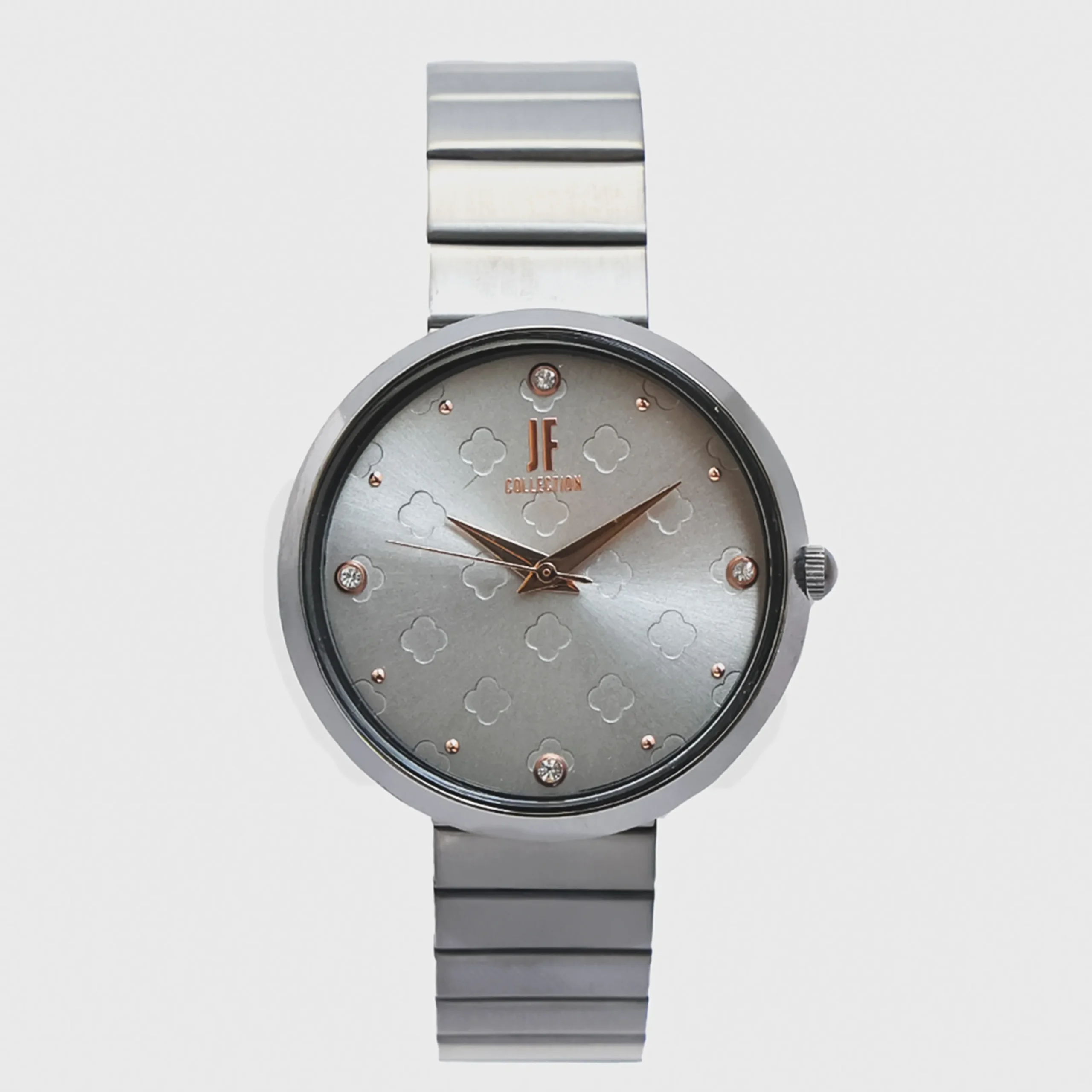 Silver Luxe Crystal Dial Watch