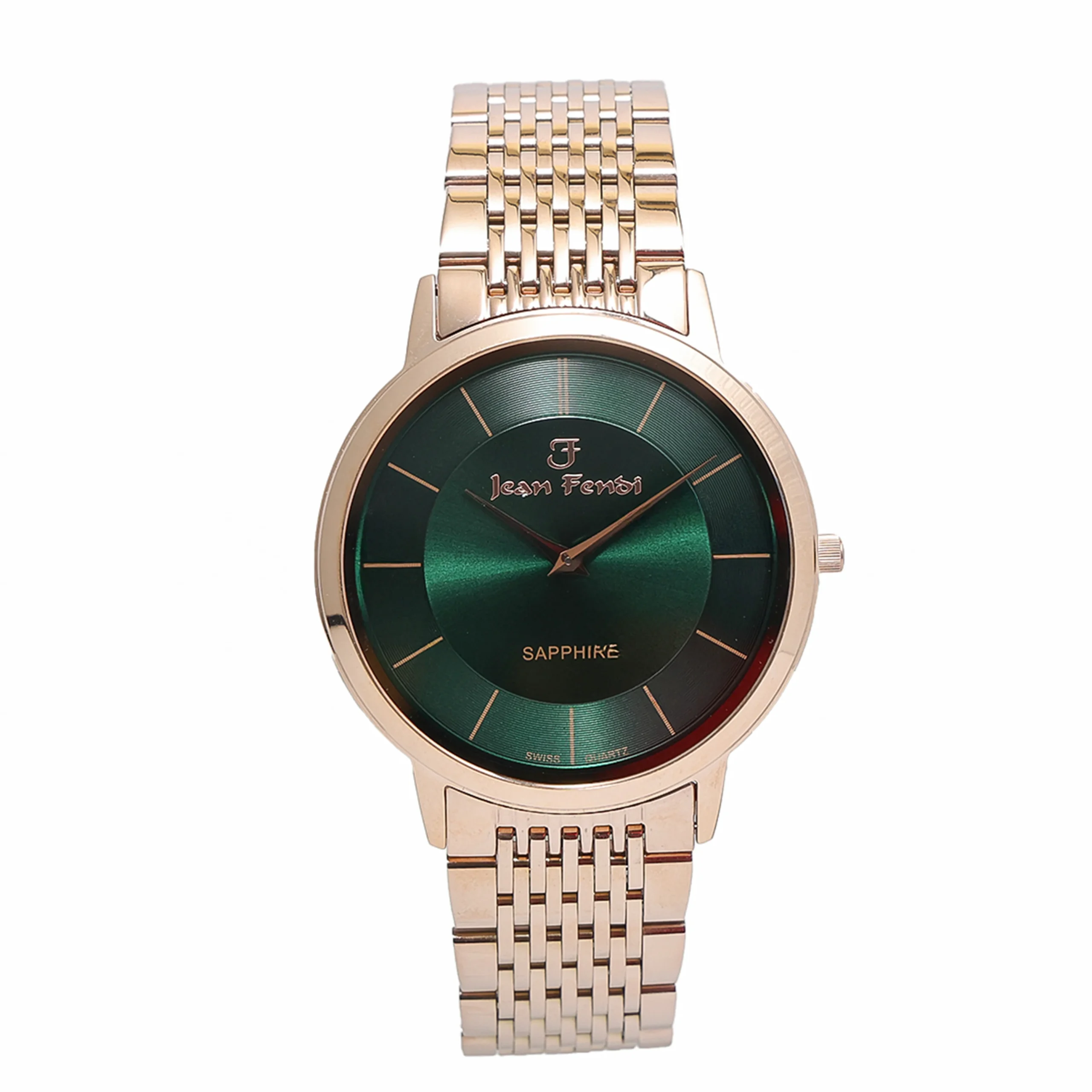 Jean Fendi Sapphire Green Dial Rose-Gold Men’s Watch