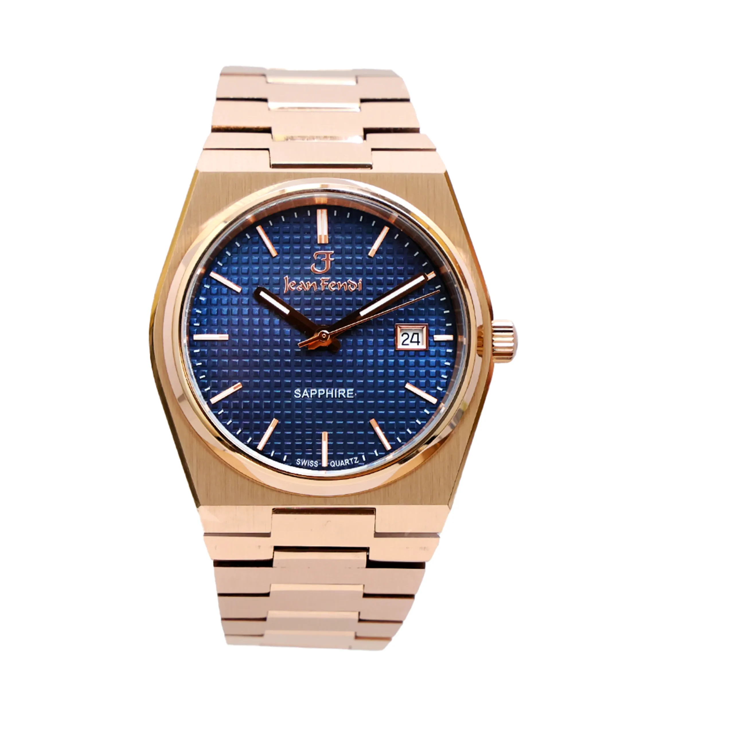 Sapphire Blue Dial Rose Gold Watch