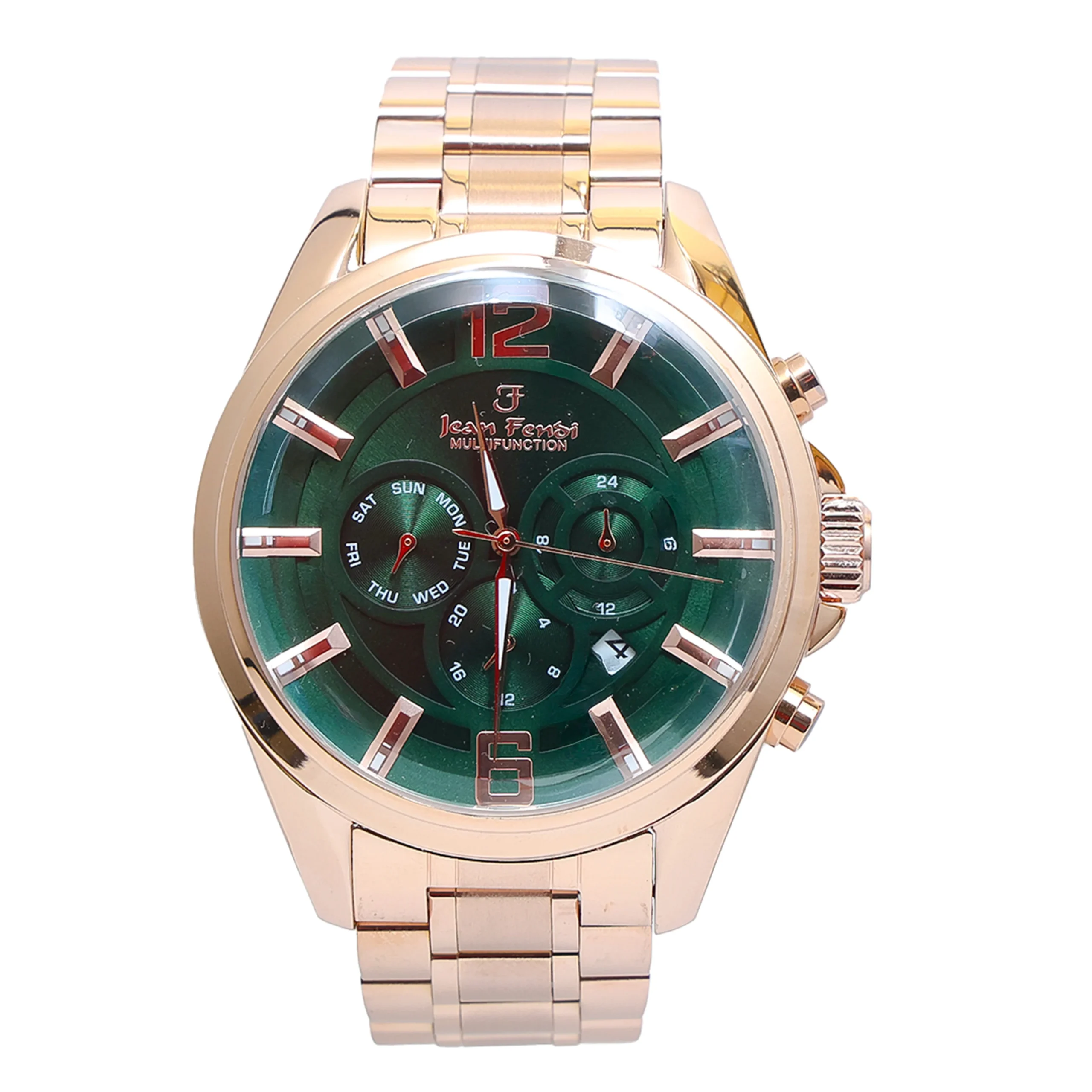Green Dial Rose Gold Multifunction Men’s Watch