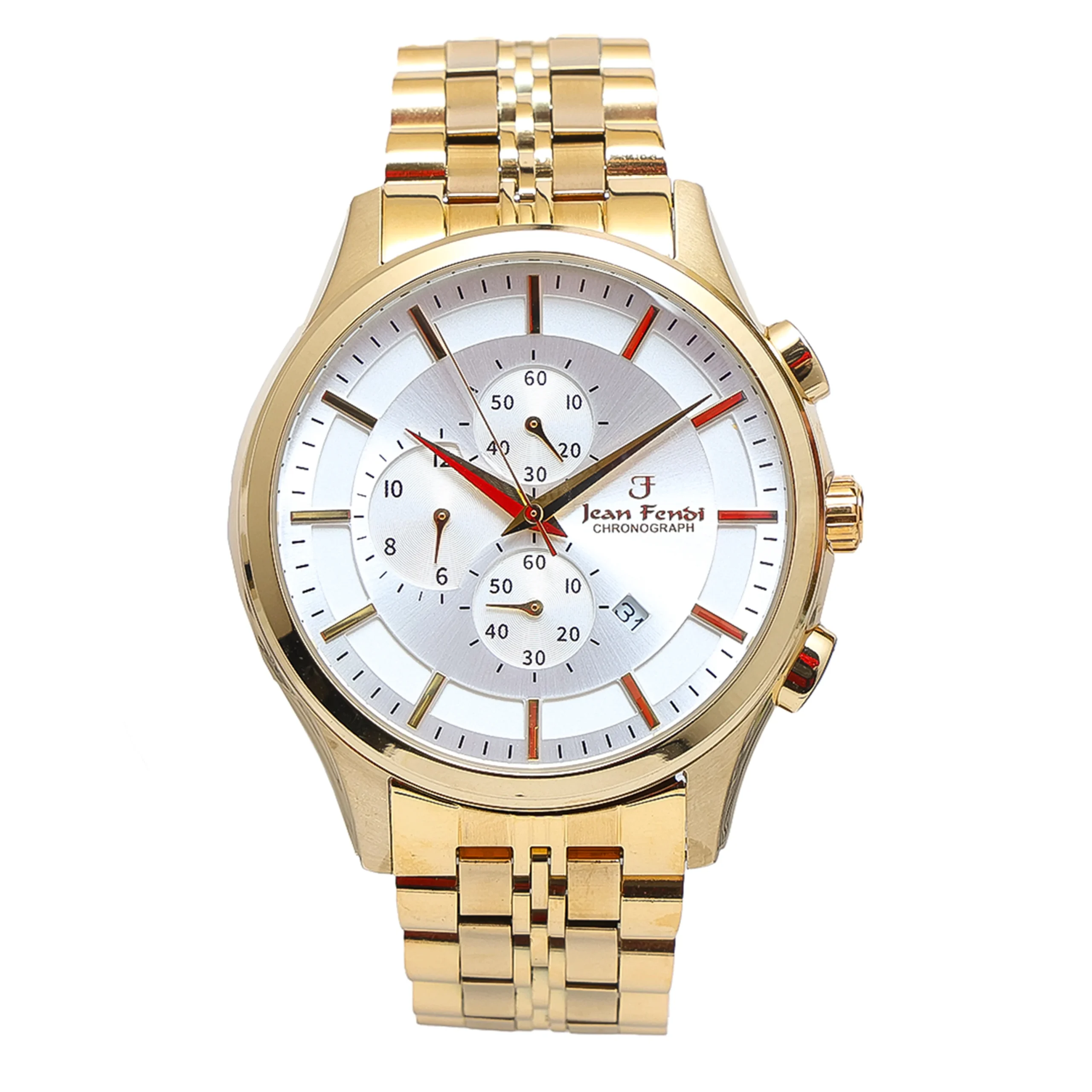 Silver Dial Gold Chronograph Men’s Watch