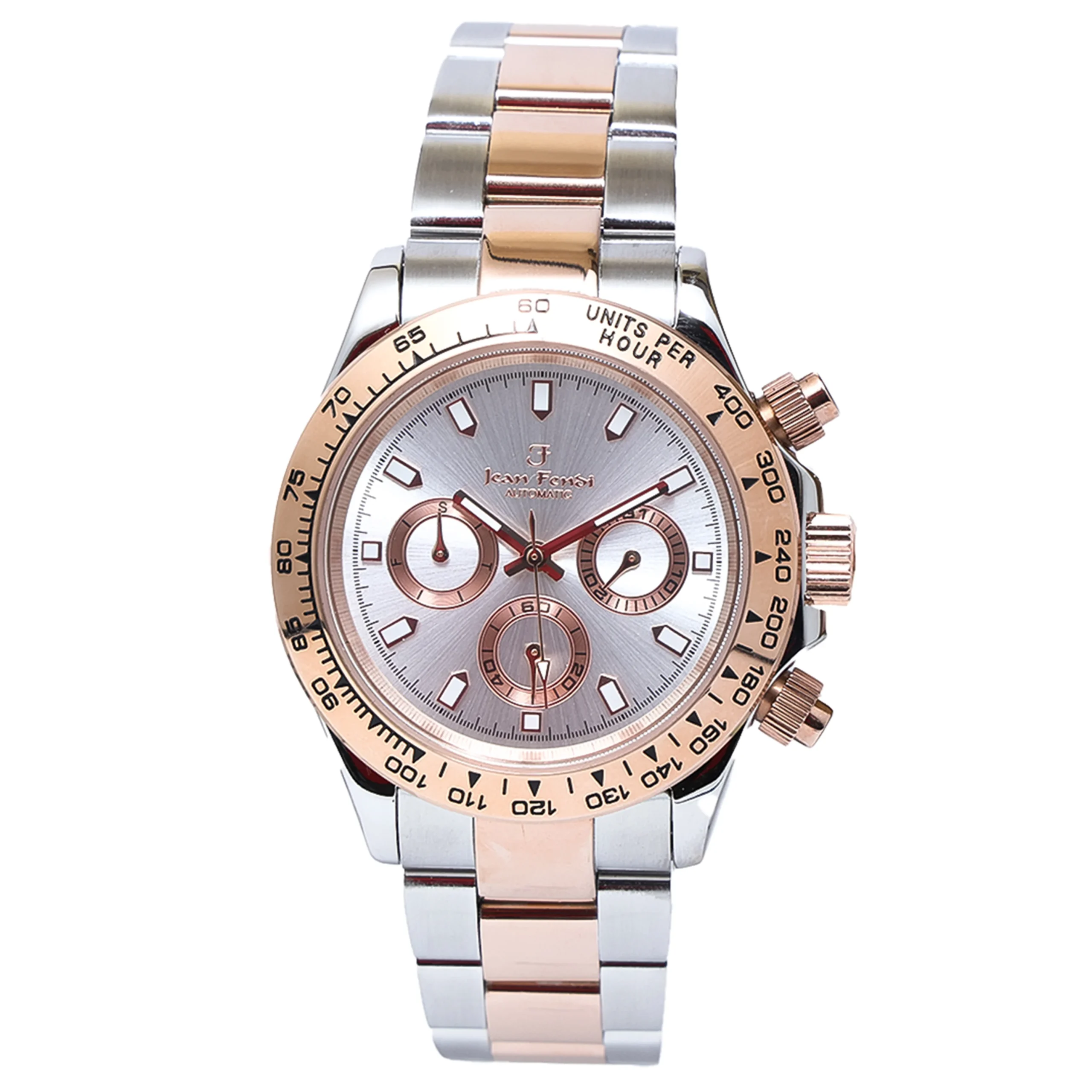 Silver Dial Two-Tone Rose-Gold Chronograph Men’s Watch