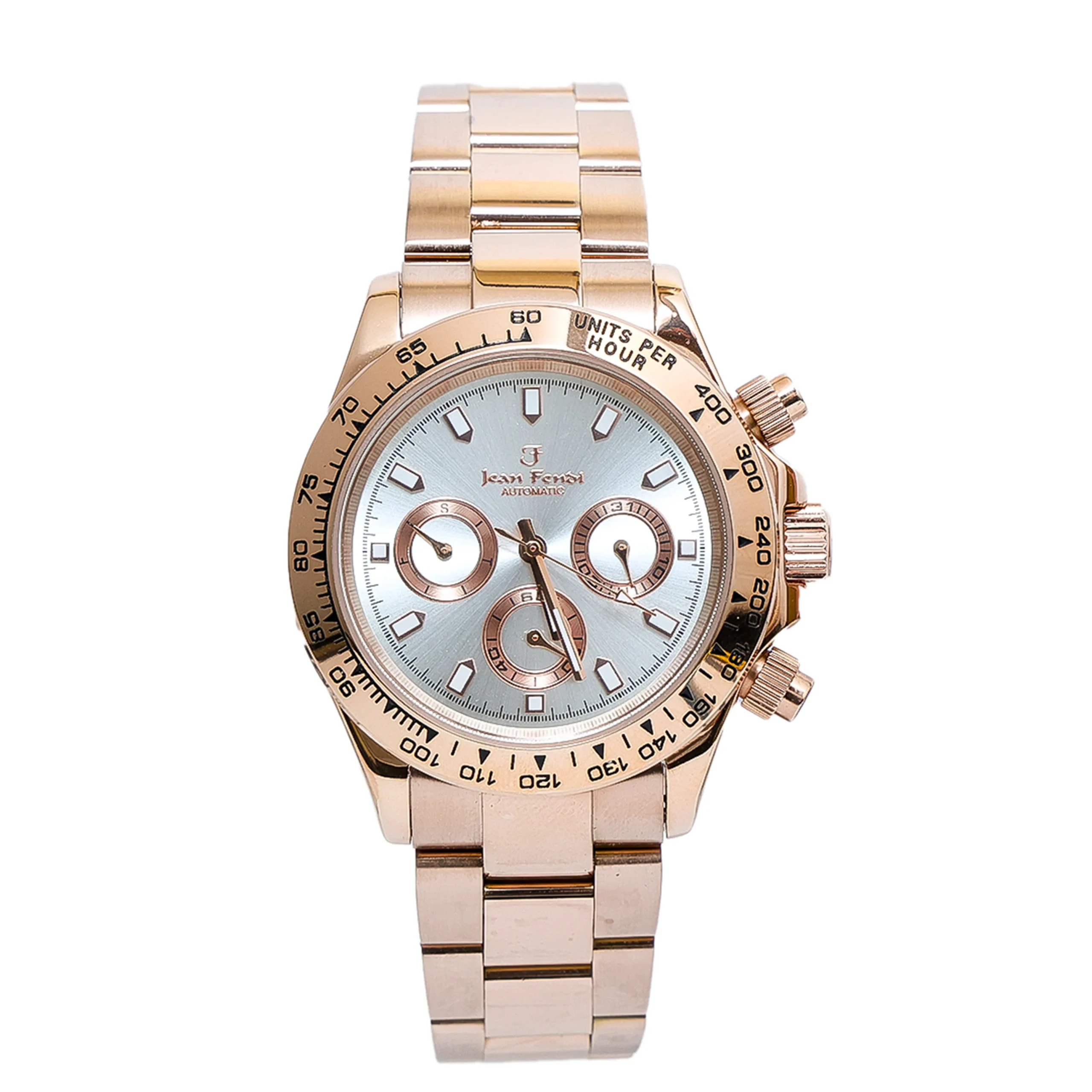 White Dial Rose-Gold Chronograph Men’s Watch