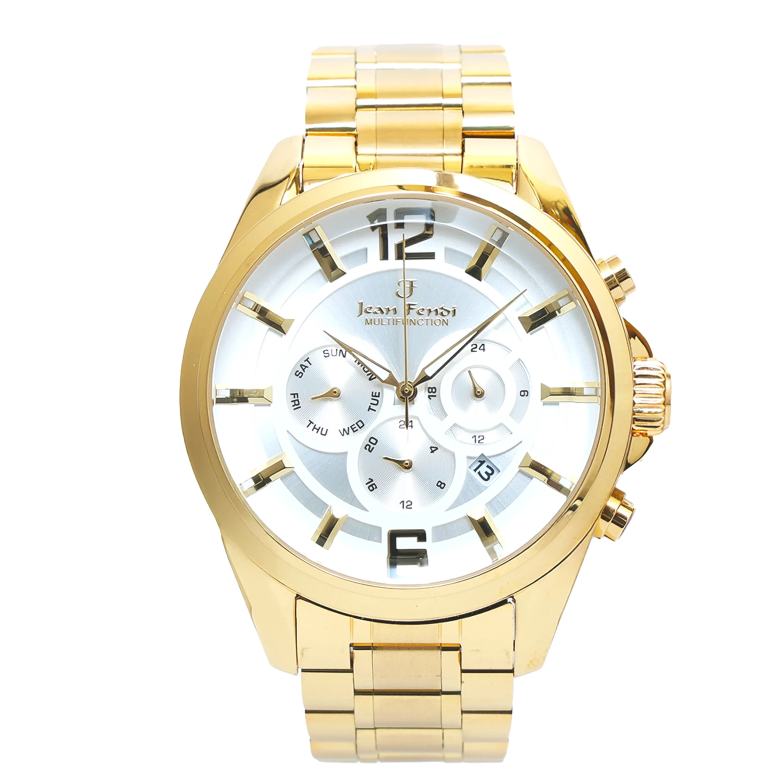 White Dial Gold Multifunction Men’s Watch