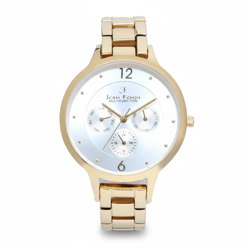 Silver Dial Full Gold Multifunction Ladies’ Watch
