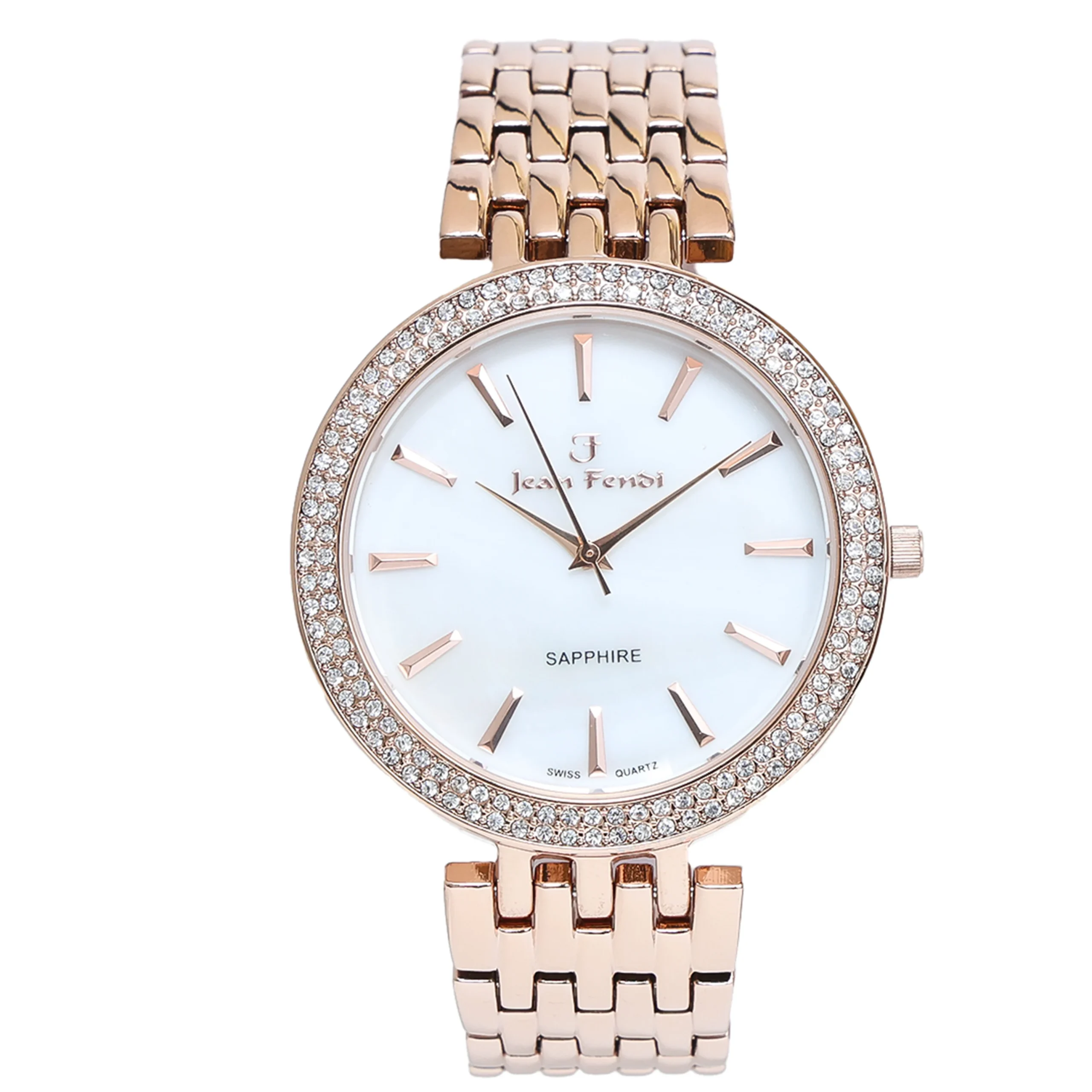 Crystal Bezel Rose-Gold Ladies’ Watch