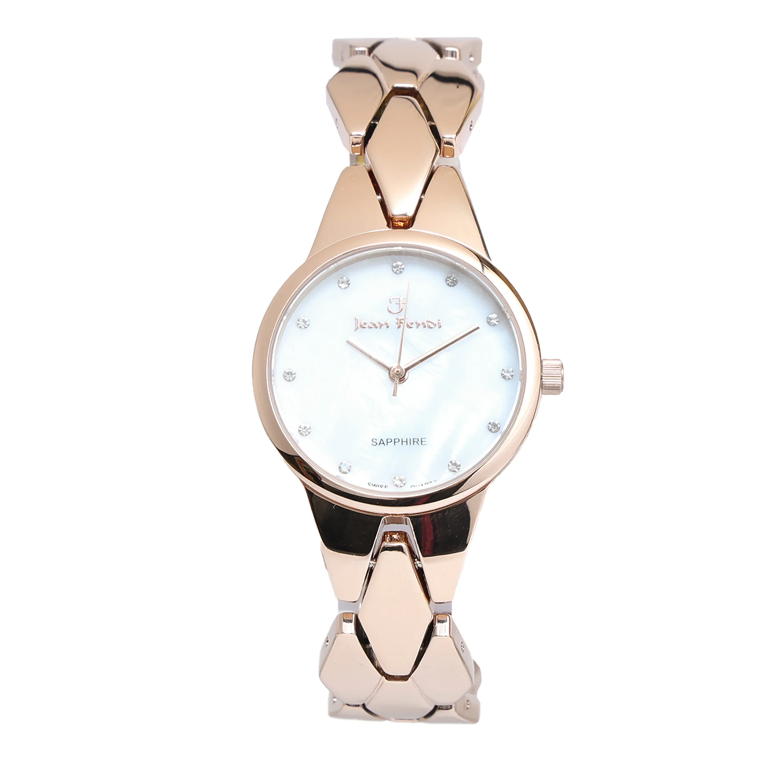 Sapphire Petal-Link – Rose Gold Elegance